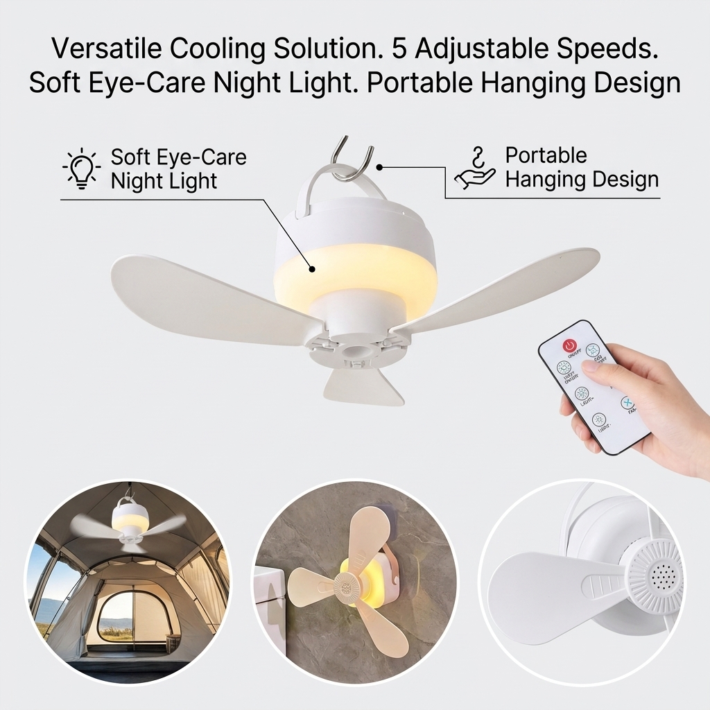 Kleiner Deckenventilator, trag – Bed Outdoor Camping Bewertung und Preis