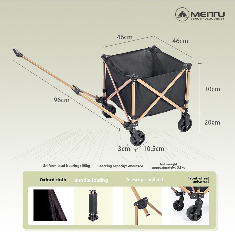 Outdoor-Klappwagen, tragbarer  – Outdoor Camping Trolley Bewertung und Preis